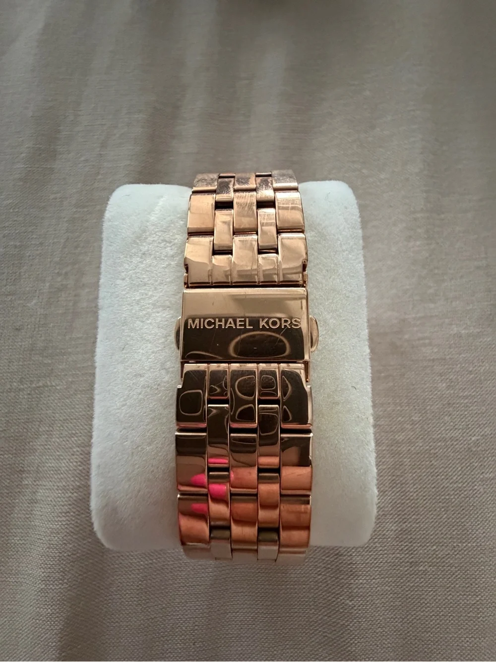 Michael Kors Rose Gold Crystal Accent Chronograph Watch